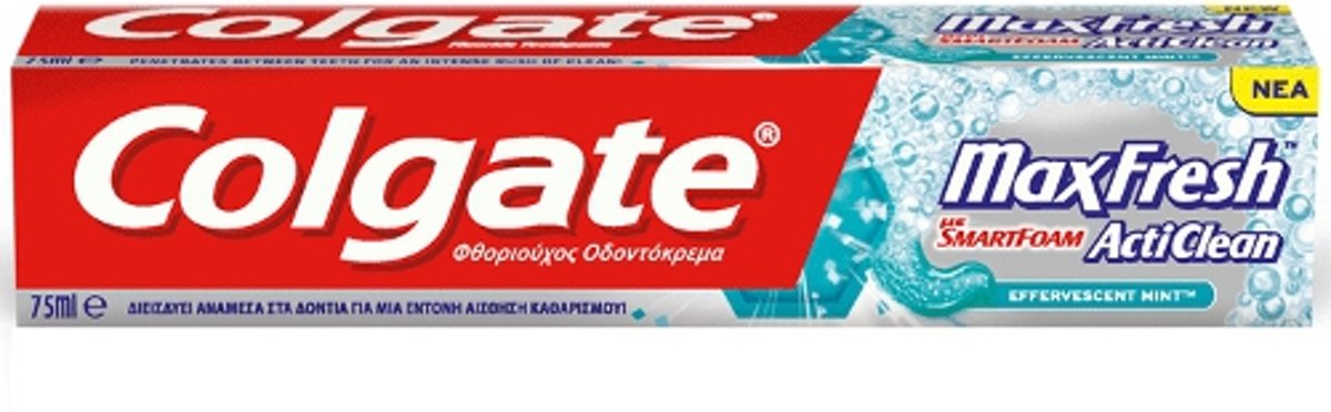 Colgate MaxFresh Smartfoam ActiClean Tandpasta 75ml