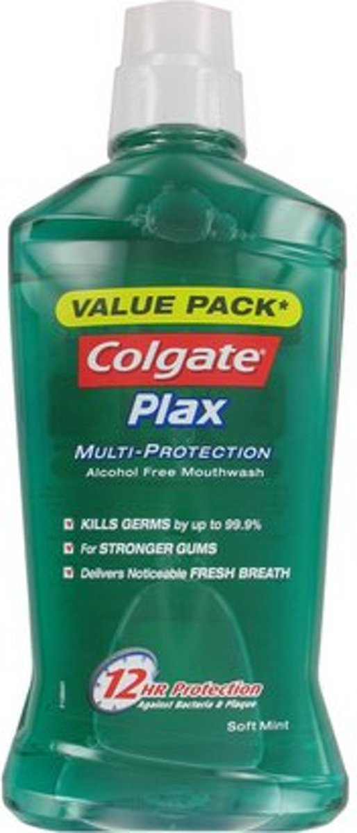 Colgate Plax Anti-bacterixebn Zonder Alcohol Mondwater 500ml