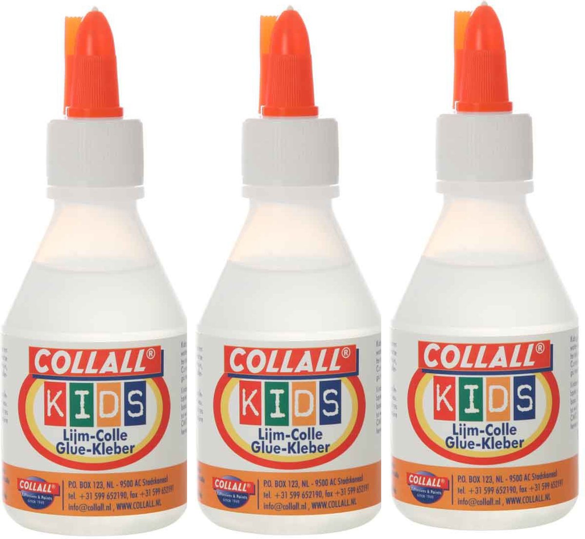 3x Kinderlijm   - Totaal 300 ml - Met makkelijke spateldop