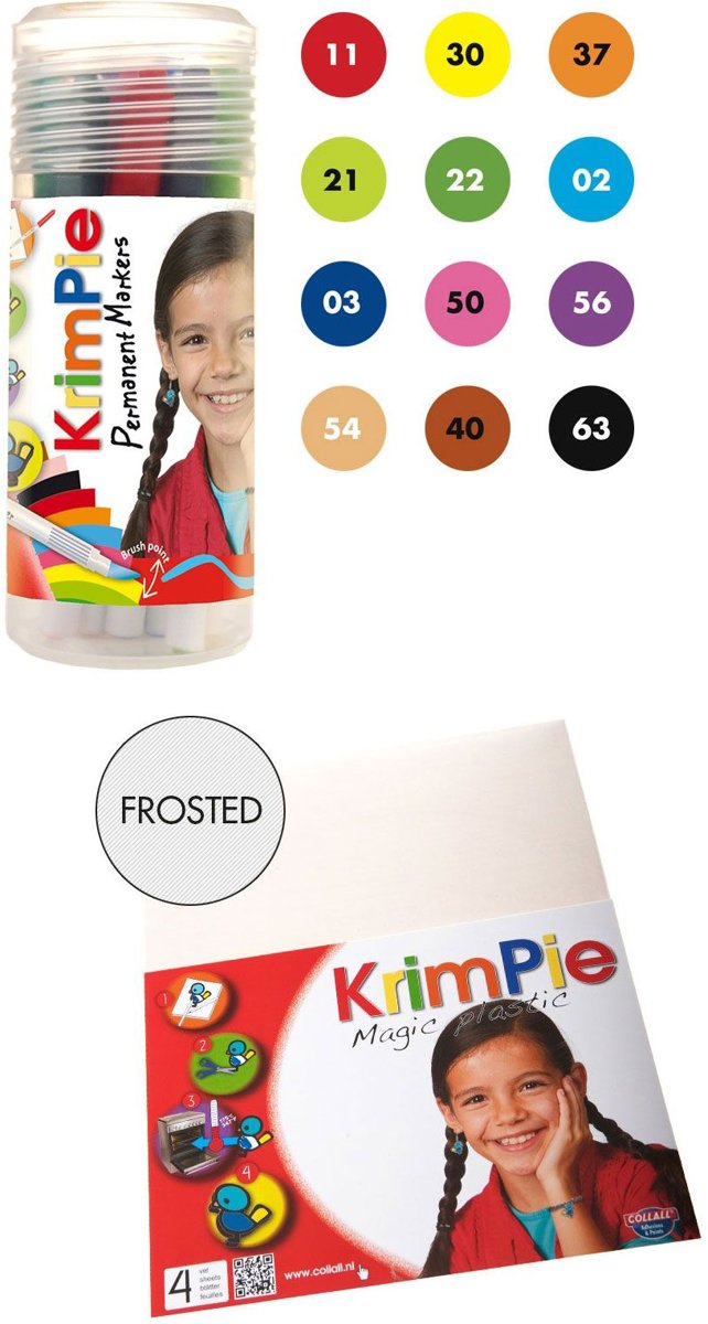 Krimpie Permanent Markers + Krimpie - Magic Plastic – Frosted