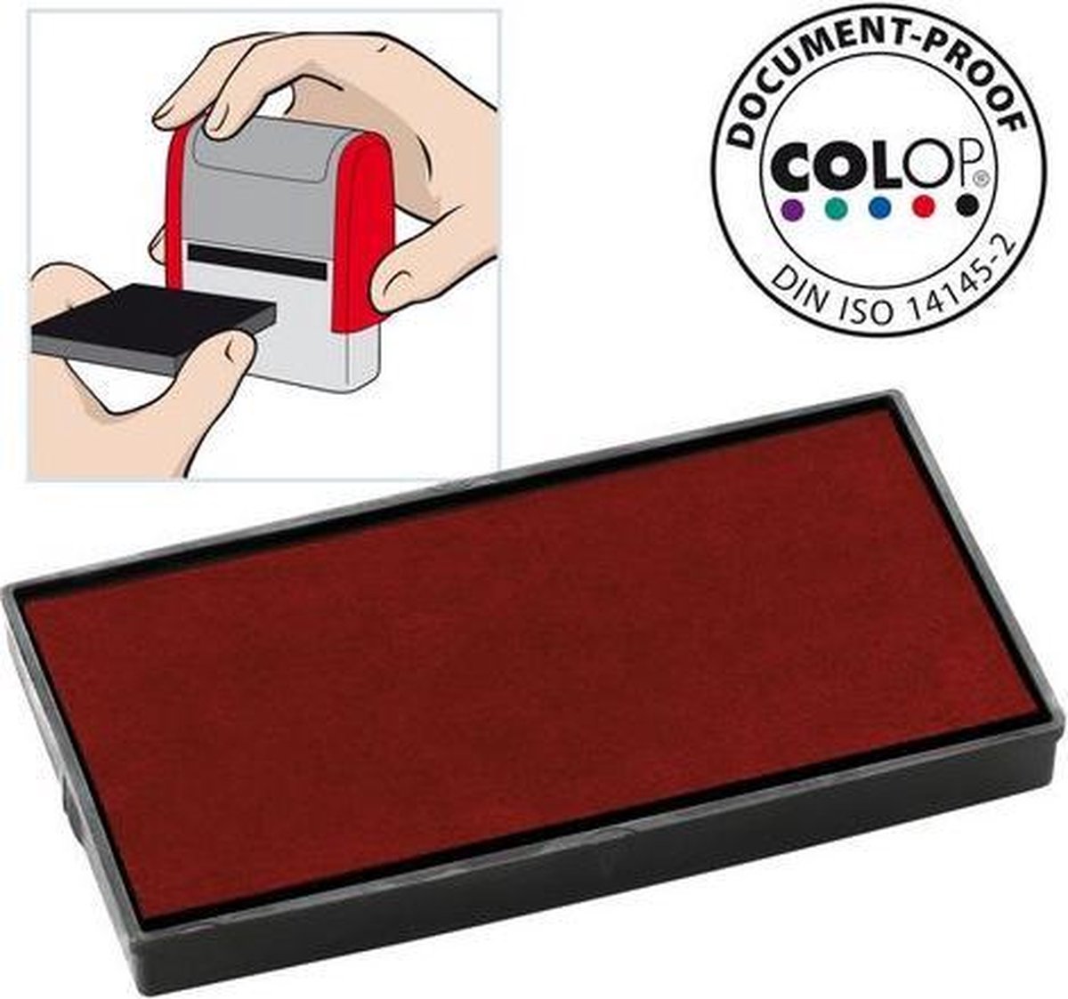   Reserve kussen t.b.v. zelfinktende stempels E/50 rood voor Printer 50 Microban (pak 2 stuks)