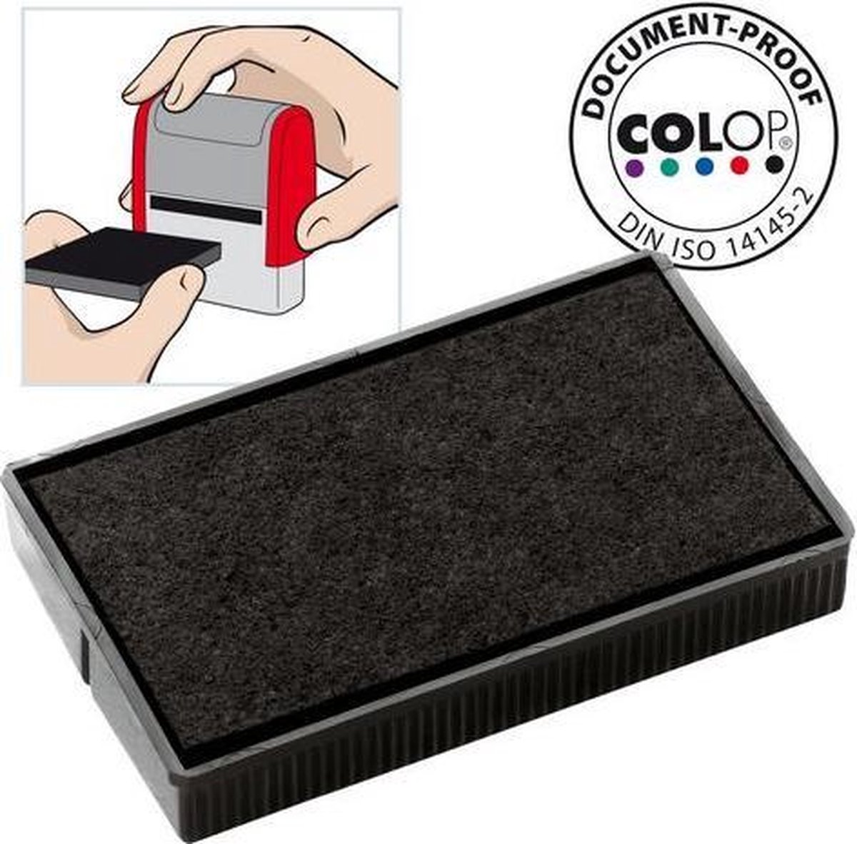 Colop stempelkussen zwart voor stempel S220 S220W blister van 2 stuks