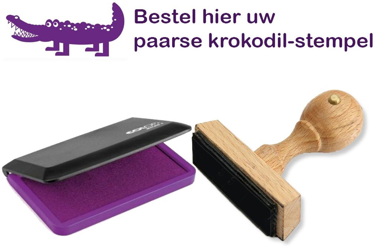 Stempelkussen Colop met GRATIS paarse krokodil