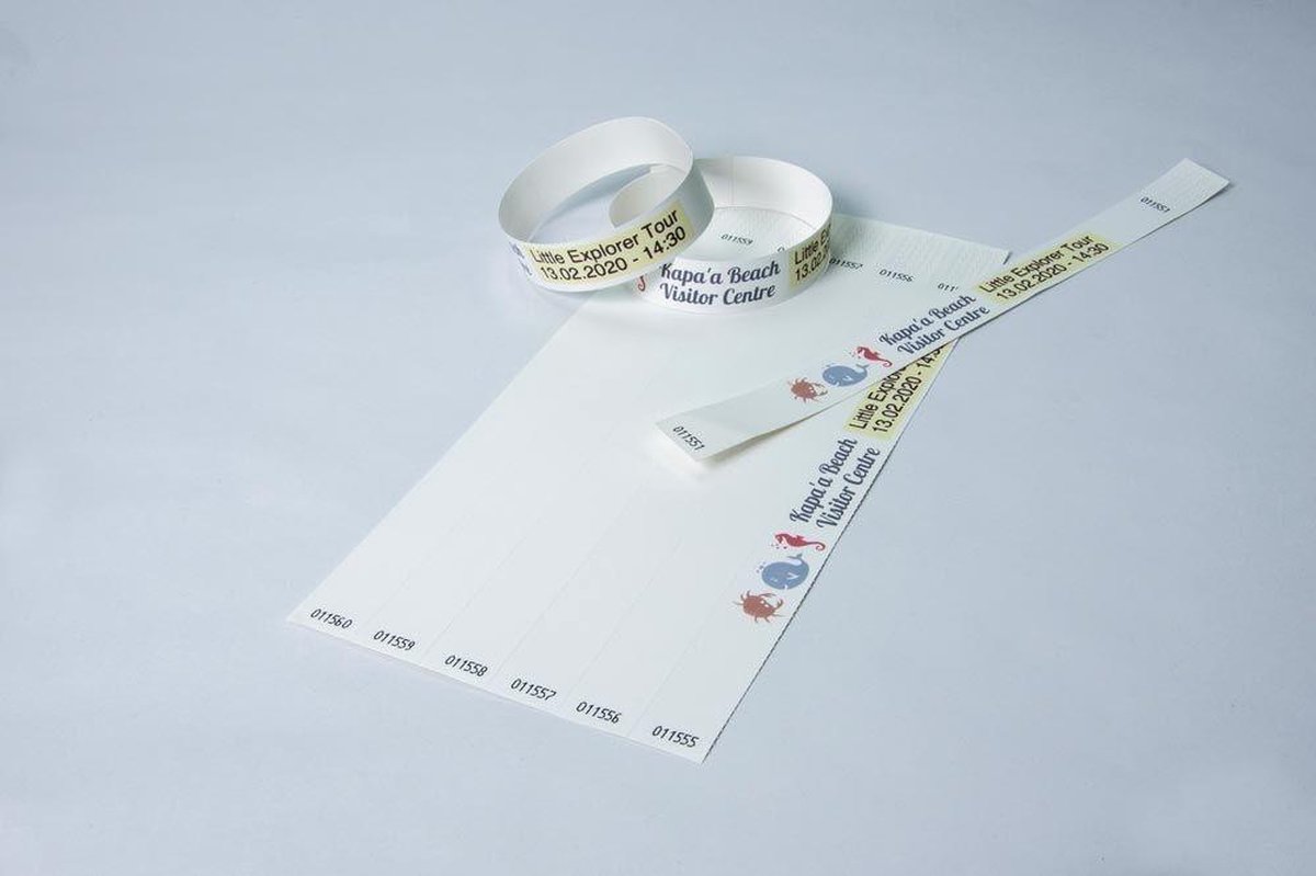 Tekststempel Colop E-Mark polsbandjes 19mm x 250mm 100st