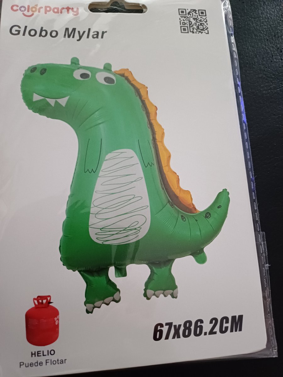 Folieballon dino groen 67x86.2cm