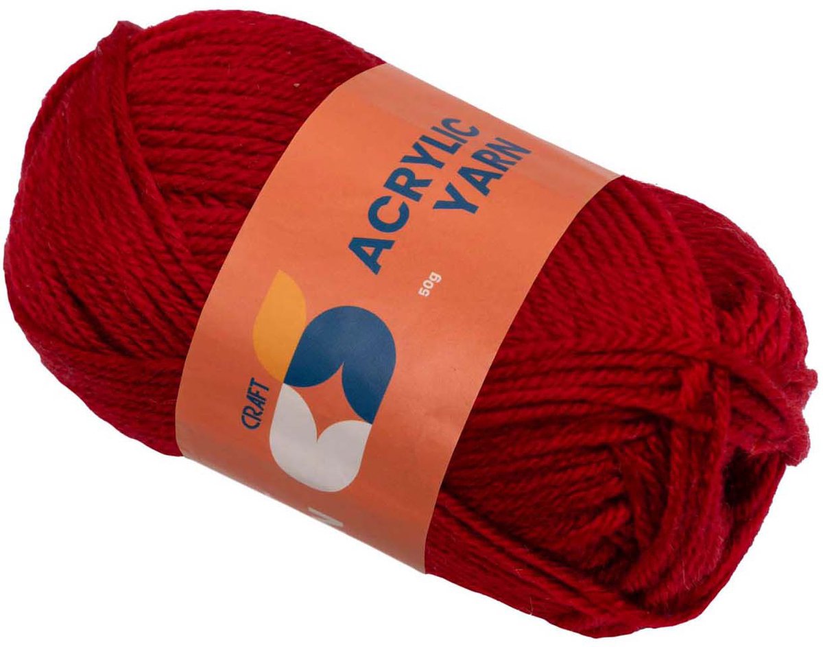 Colorations - Acrylgaren Rood, 50g