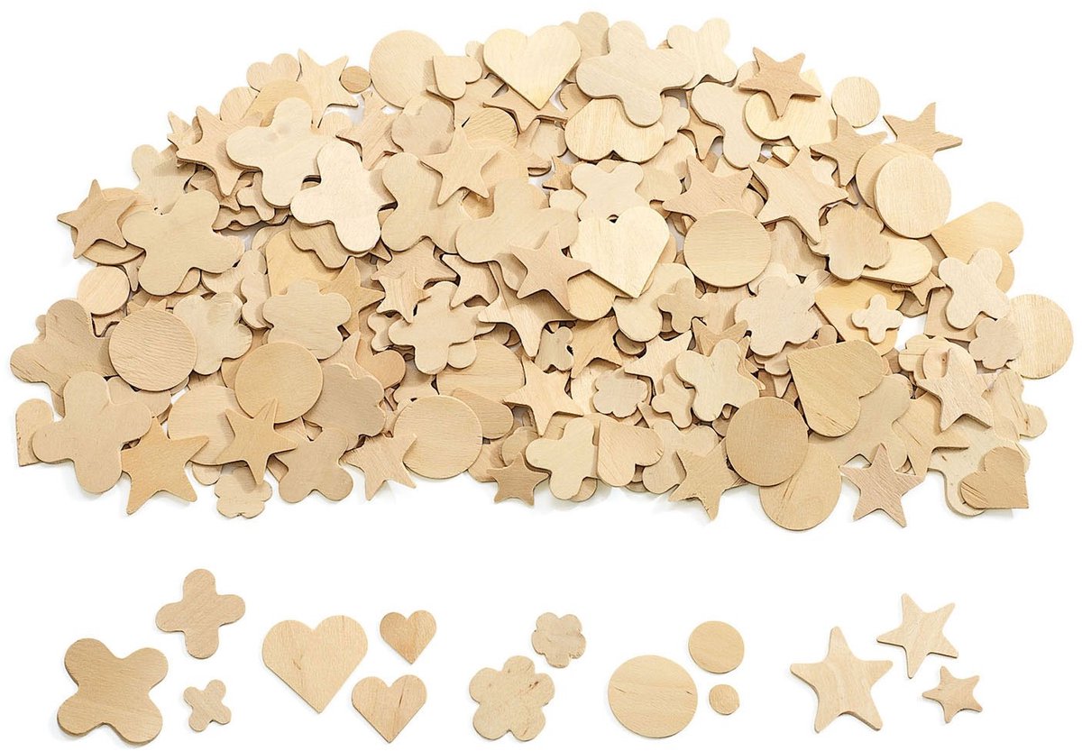   houten vormen educatief speelgoed 350 stuks natuurlijk.