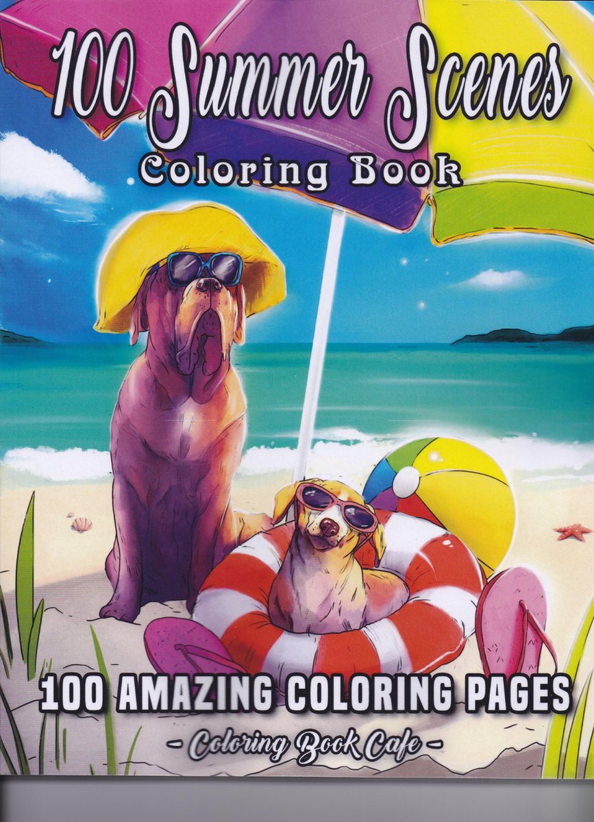 100 Summer Scenes Coloring Book