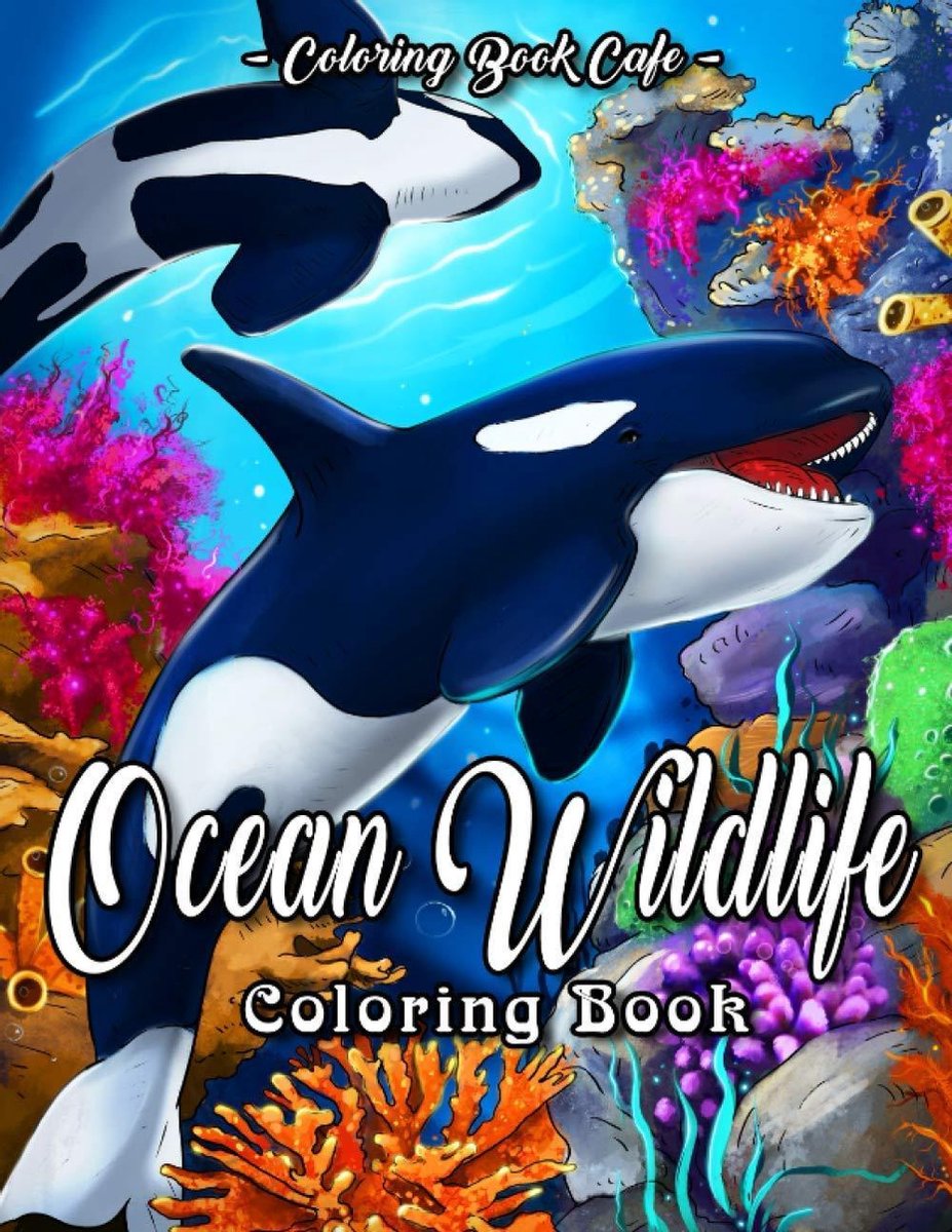 Ocean Wildlife Coloring Book - Coloring Book Cafe