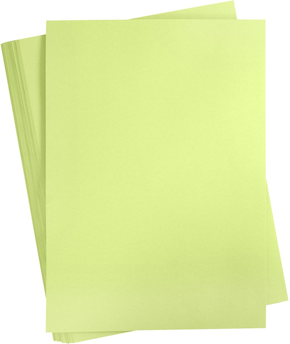 Gekleurd Karton, A2 420x600 mm, 180 gr, 100 vellen, lime groen