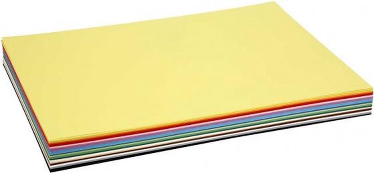 gekleurd karton 42 x 59,4 cm 20 stuks 180 g multicolor