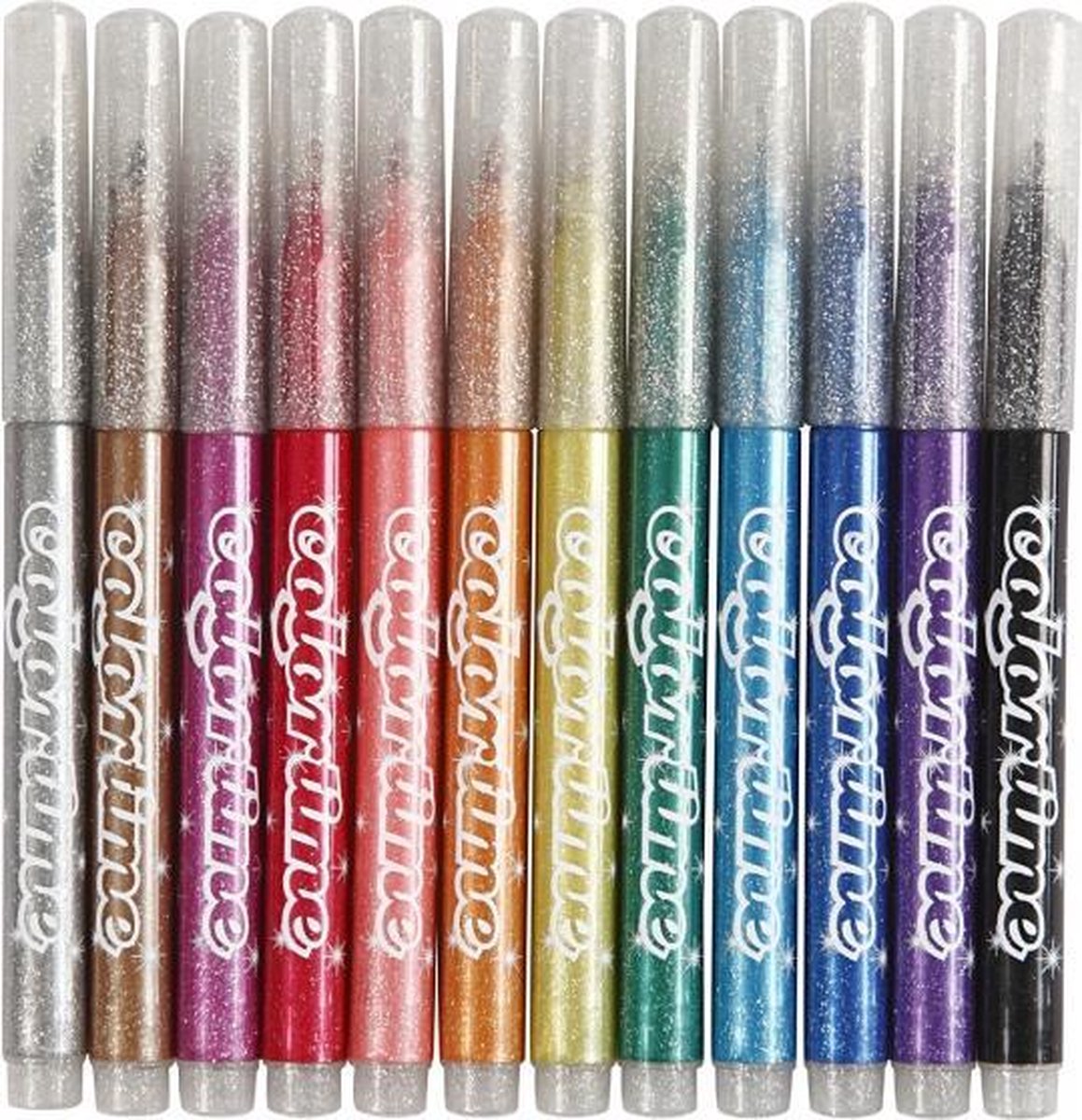 glitterstiften lijndikte 4,2 mm multicolor 12 stuks