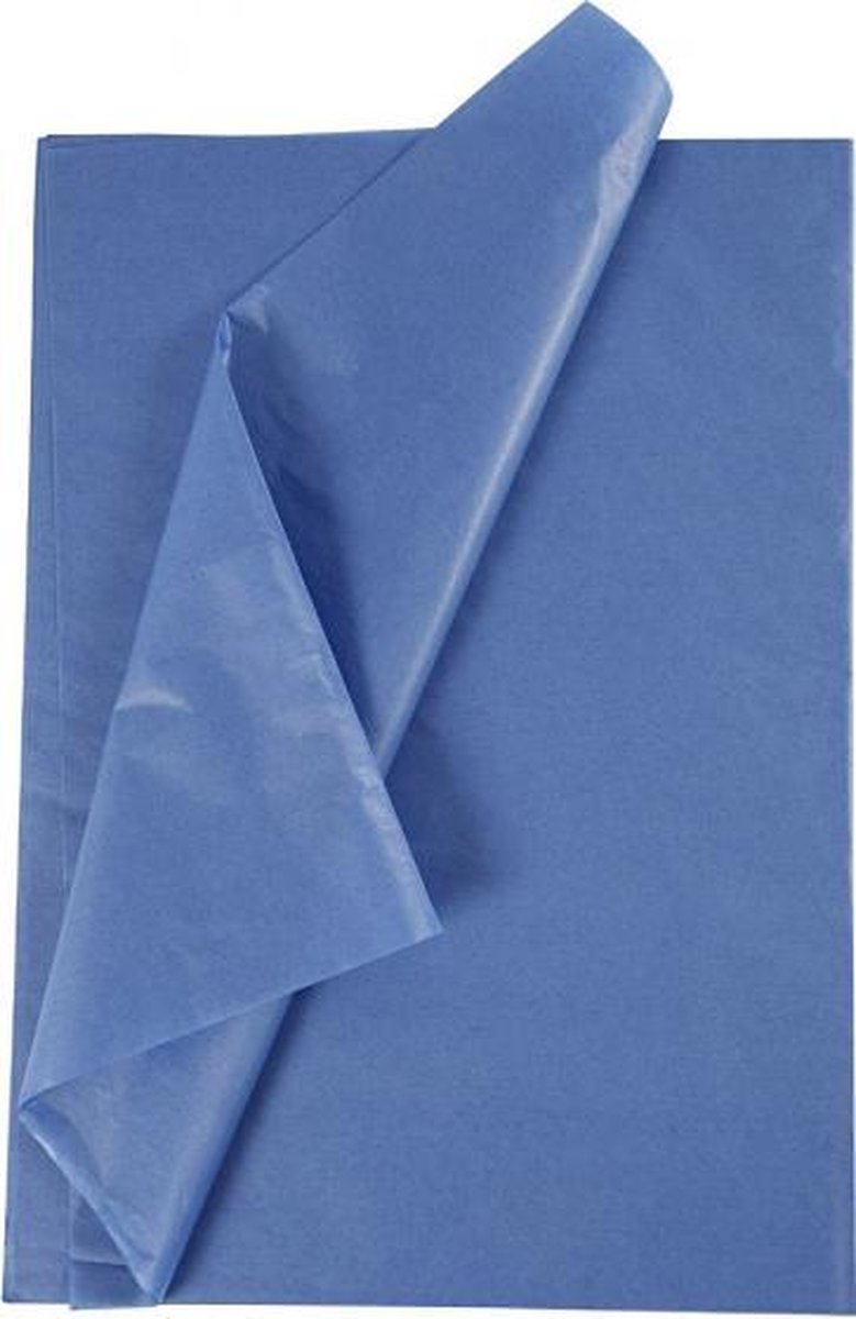 tissuepapier 50 x 70 cm blauw 10 stuks