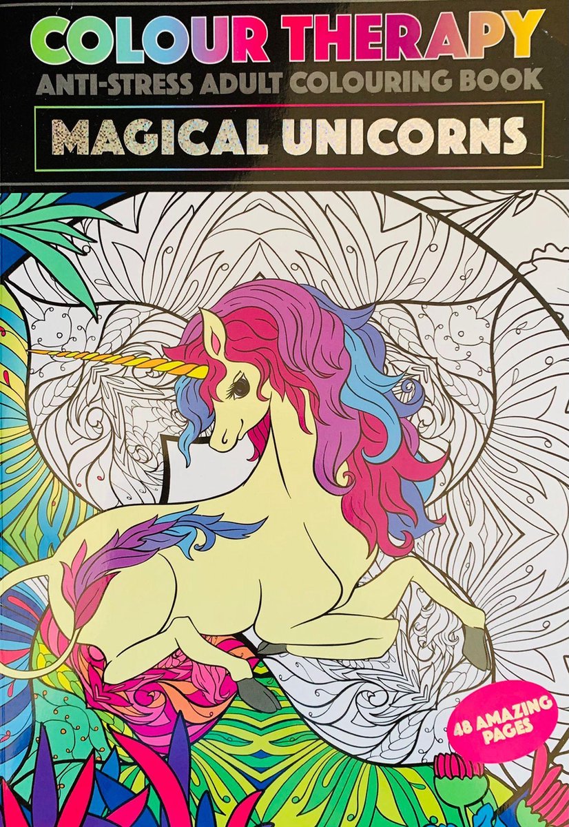 Kleurboek Magische unicorns - Kleurboek voor volwassen - Colour therapy - A4 Kleurboek voor volwassen - Tekenen - Stiften - Kleurboek voor volwassenen - Eenhoorn - Dieren - Anti-stress kleurboek