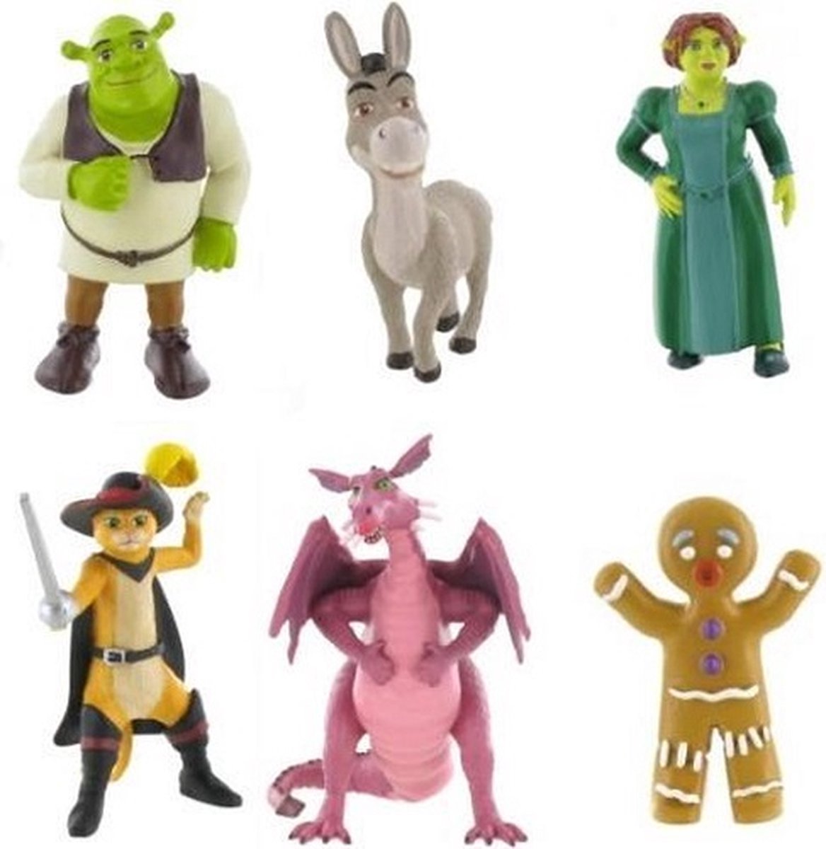 Shrek - Speelfigurenset - 6 stuks - DreamWorks - 6-10 cm - kunststof