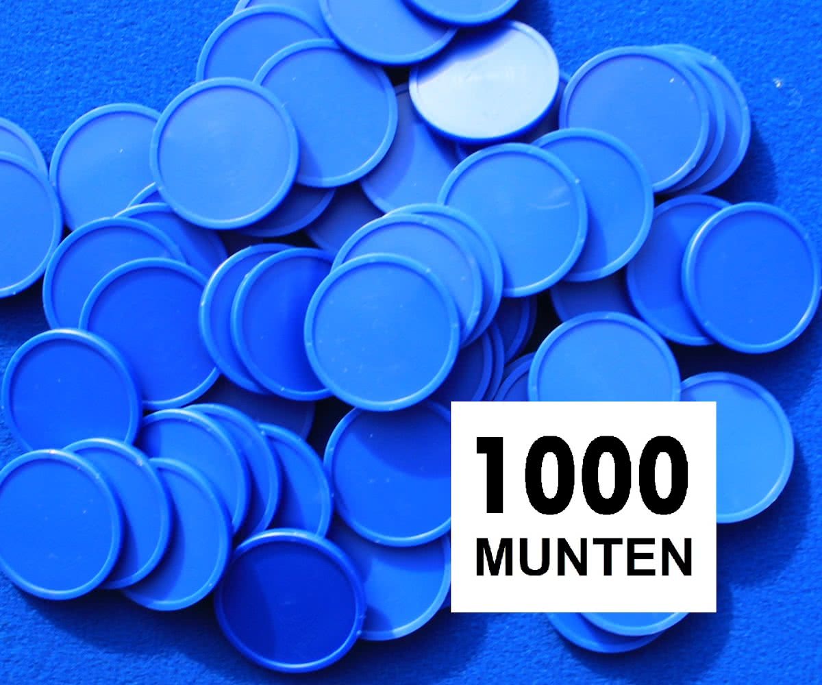 Blanco consumptiemunten / drankmunten - donker blauw - 1000 stuks