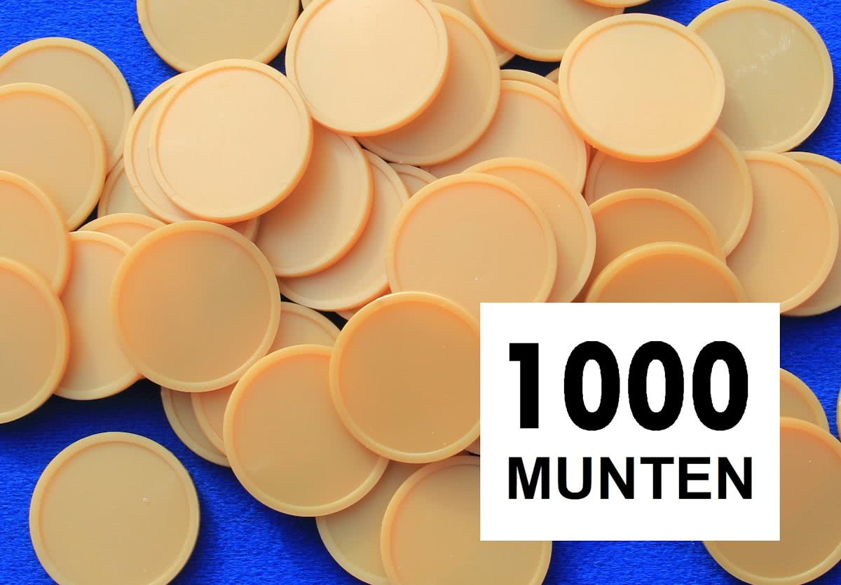 Blanco consumptiemunten / drankmunten - goud - 1000 stuks