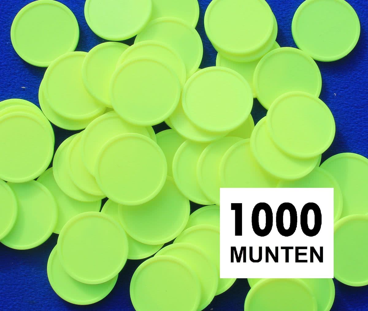 Blanco consumptiemunten / drankmunten - neon geel - 1000 stuks