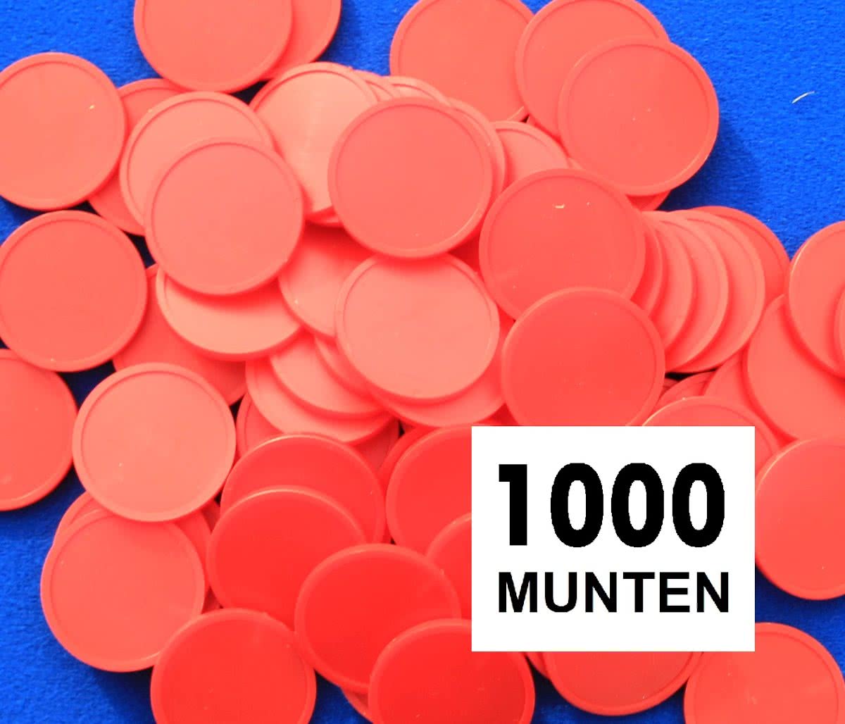 Blanco consumptiemunten / drankmunten - rood - 1000 stuks