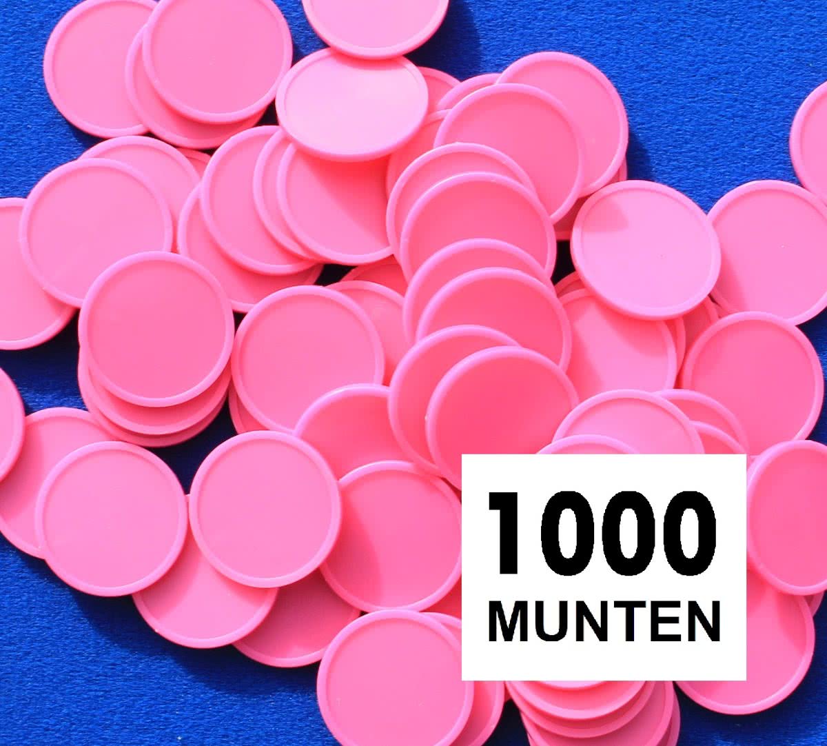 Blanco consumptiemunten / drankmunten - roze - 1000 stuks