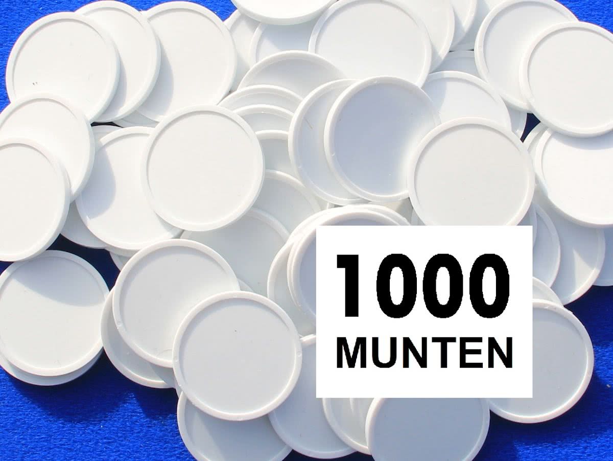 Blanco consumptiemunten / drankmunten - wit - 1000 stuks