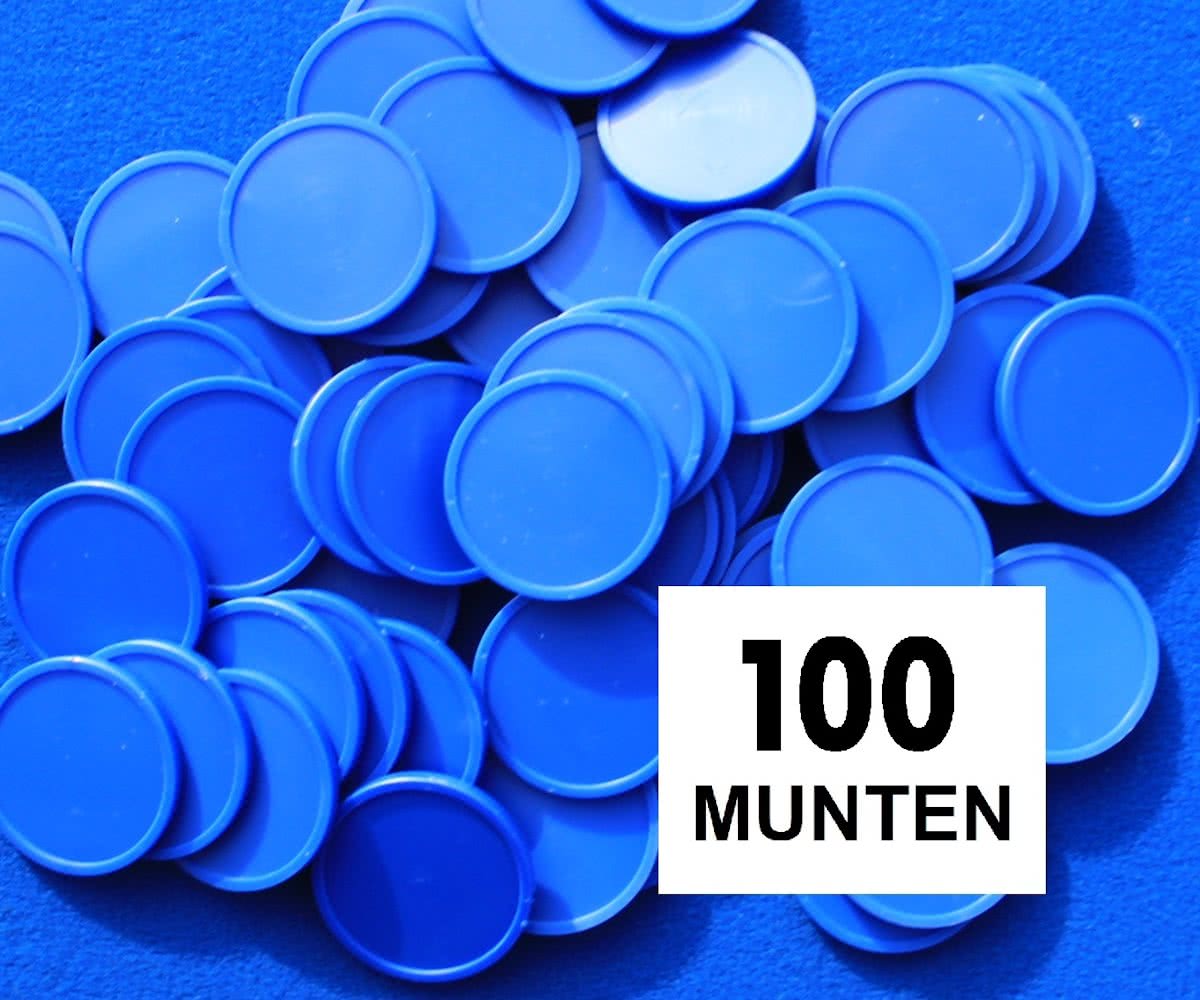 Kleinverpakking: Blanco consumptiemunten / drankmunten - donker blauw - 100 stuks