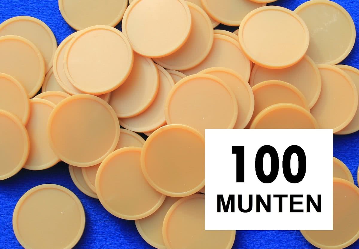 Kleinverpakking: Blanco consumptiemunten / drankmunten - goud - 100 stuks