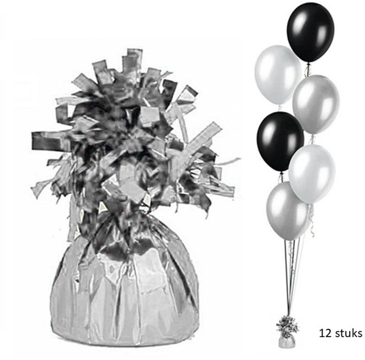 12 STUKS Ballon gewicht zilver.