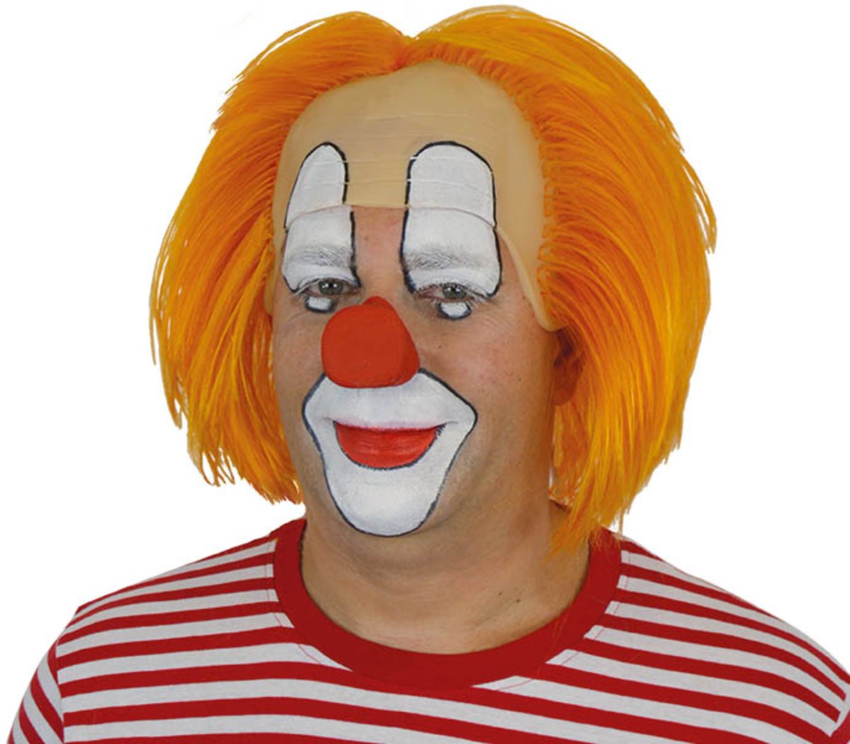 pruik clown bastiaan - oranje