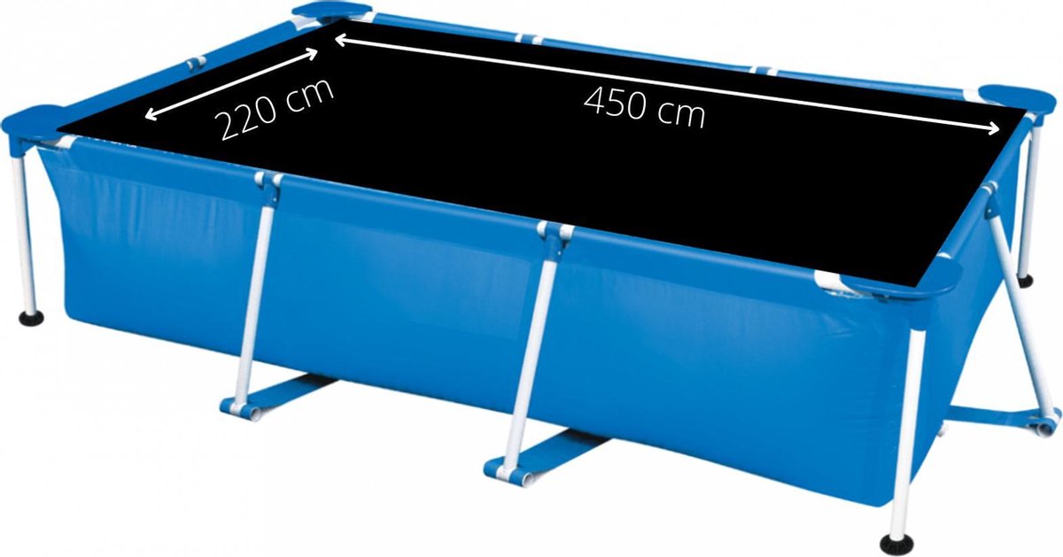   Pro - Solarzeil/Afdekzeil Rechthoekig Zwembad - Geschikt voor zwembaden van 450 x 220 cm - Zwart