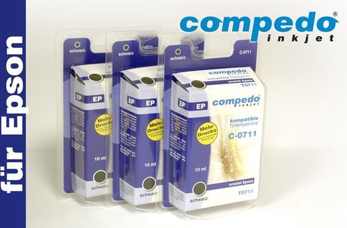 Compedo Printer cartridge Epson TO711/TO891, zwart