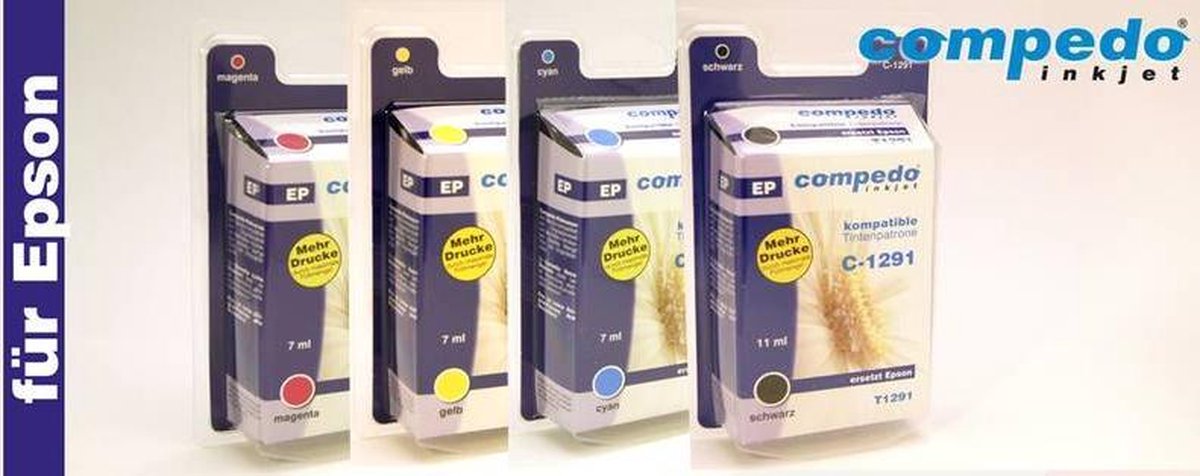 Compedo Printercartridge voor Epson T1291/T1294, cyaan