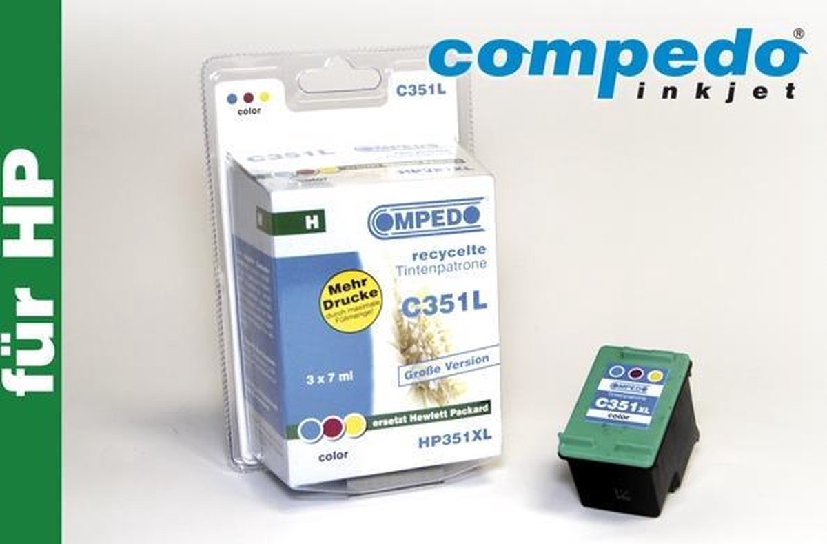 Compedo Printercartridge voor HP 350XL/CB336EE, zwart