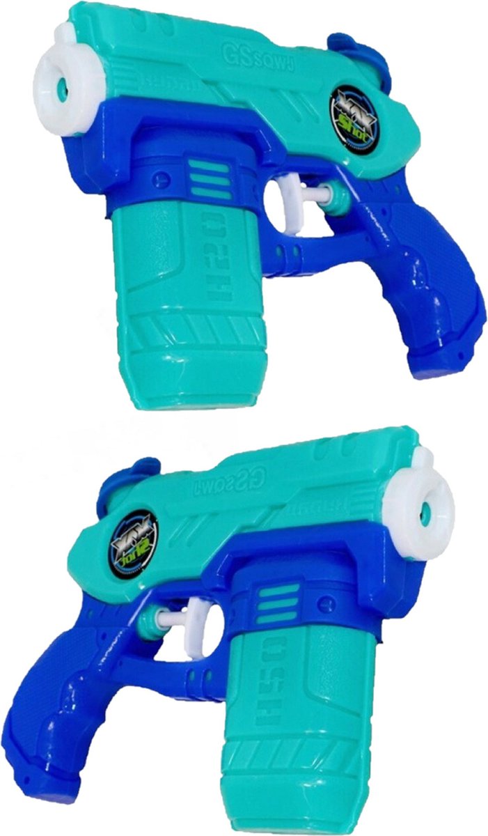 Concorde waterpistooltje/waterpistool - 2x - blauw - 18 cm - speelgoed