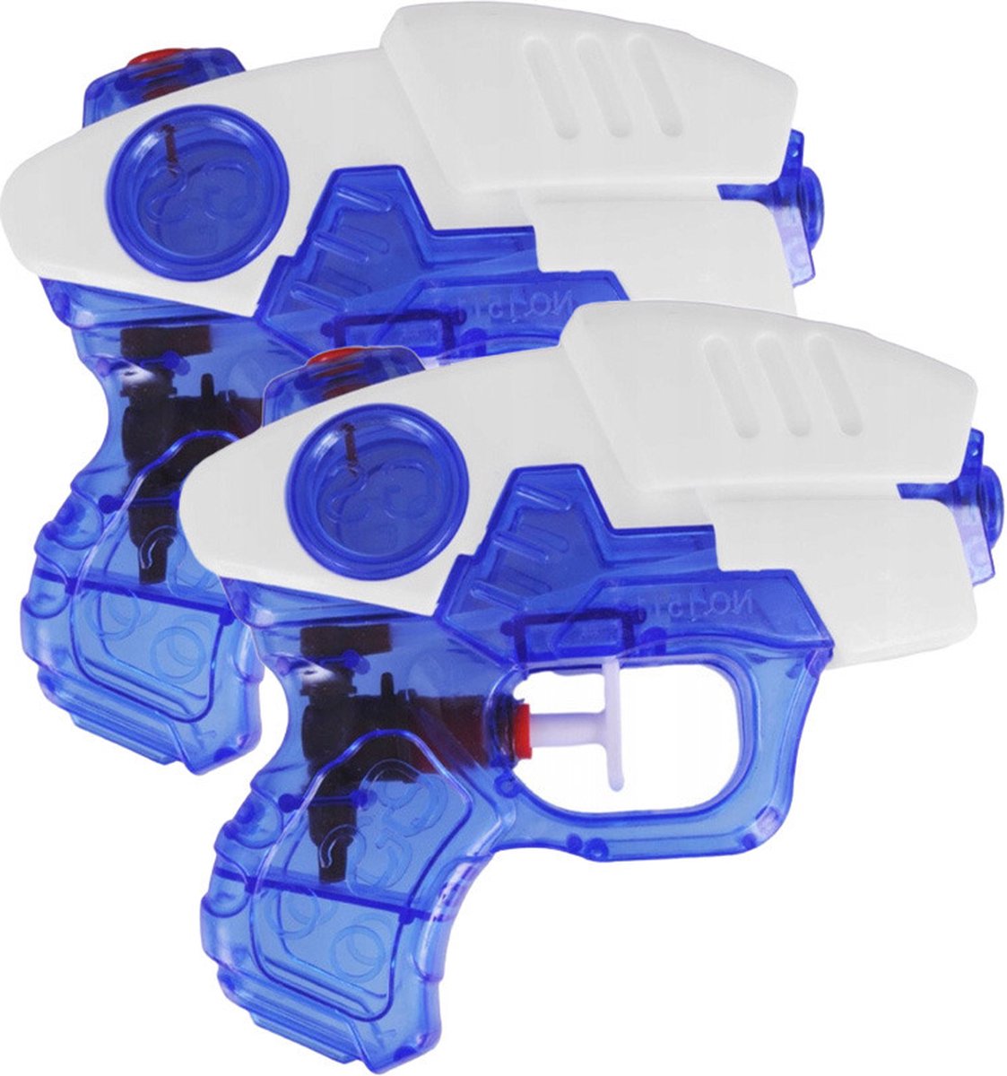 Waterpistooltje/waterpistool - 10x - blauw/wit - 12 cm - speelgoed