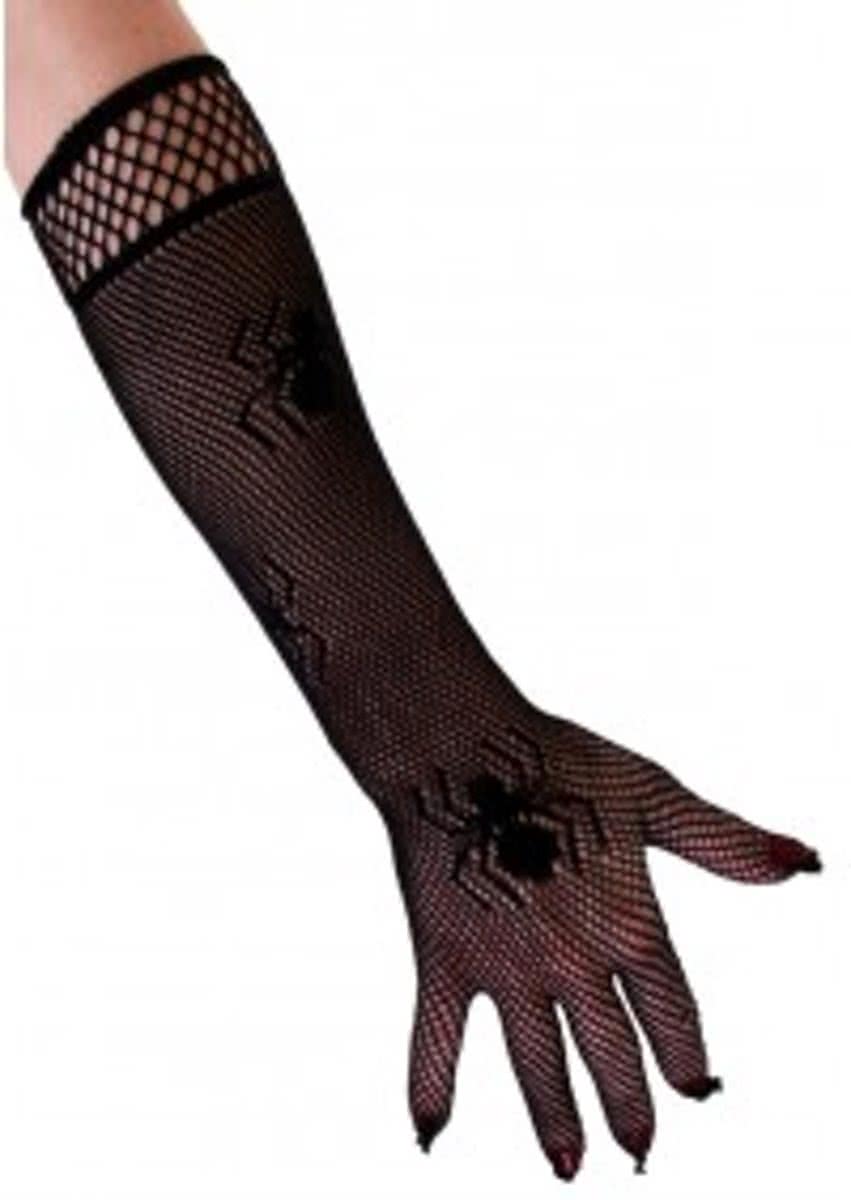 Nethandschoenen met spinnen