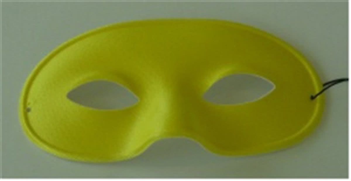 Oogmasker domino geel