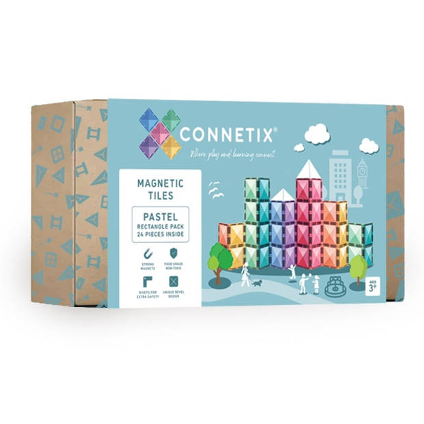 Connetix Pastel Rechthoek Pack 24 st