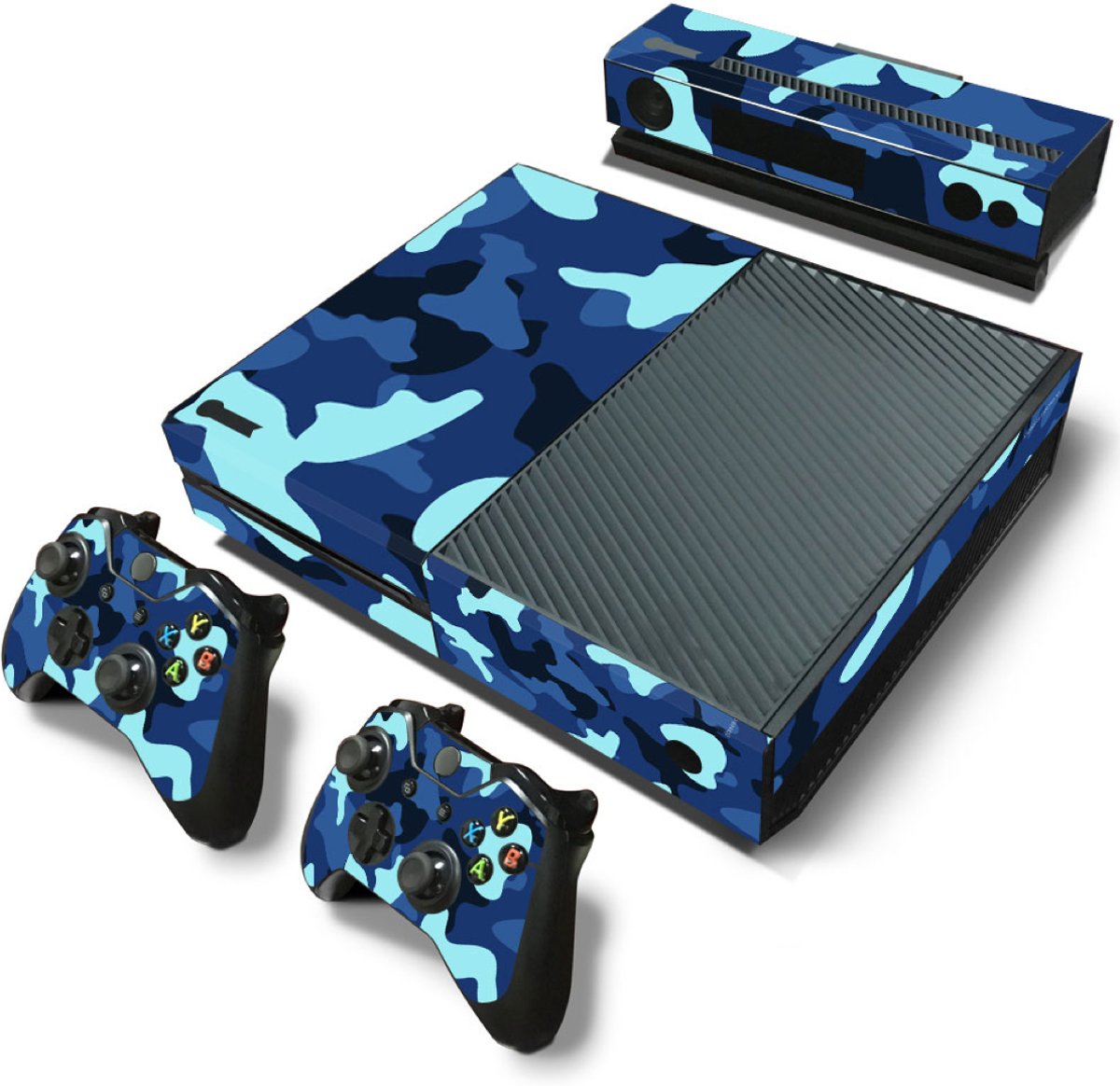 Army Camo / Blauw Zwart - Xbox One Console Skins Stickers