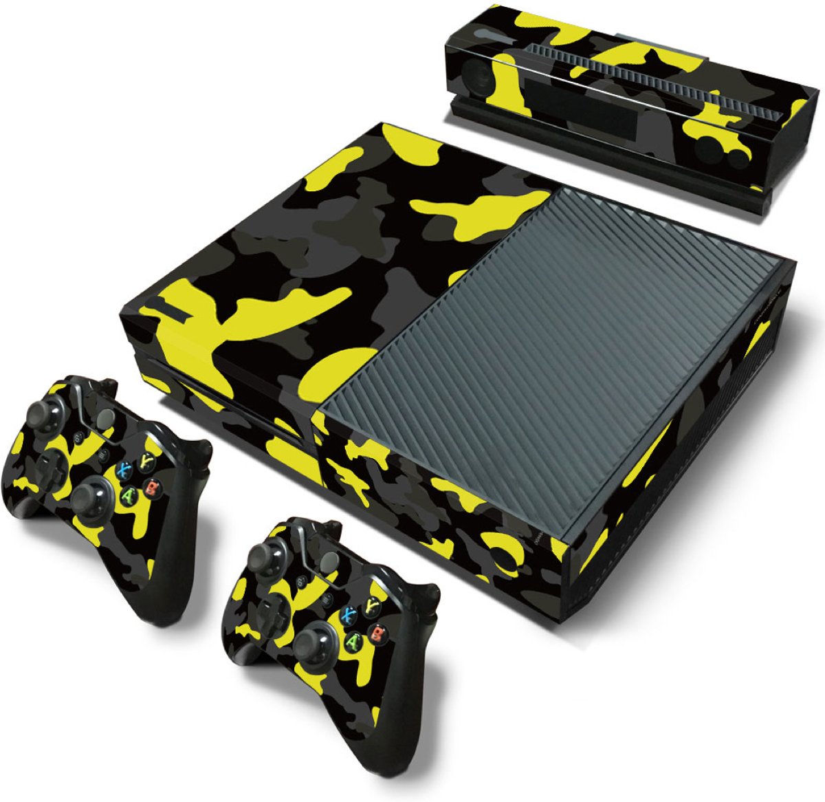 Army Camo / Geel Zwart - Xbox One Console Skins Stickers