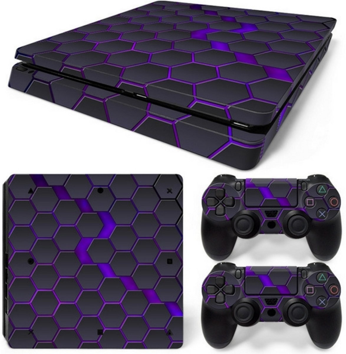 Hex Galaxy - PS4 Slim Console Skins PlayStation Stickers