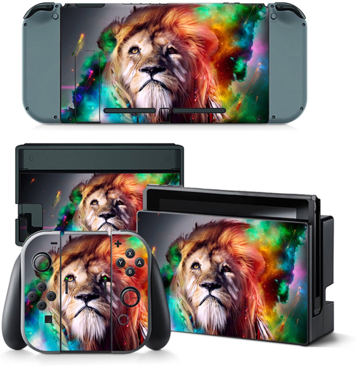 Lion Abstract - Nintendo Switch Skins Stickers