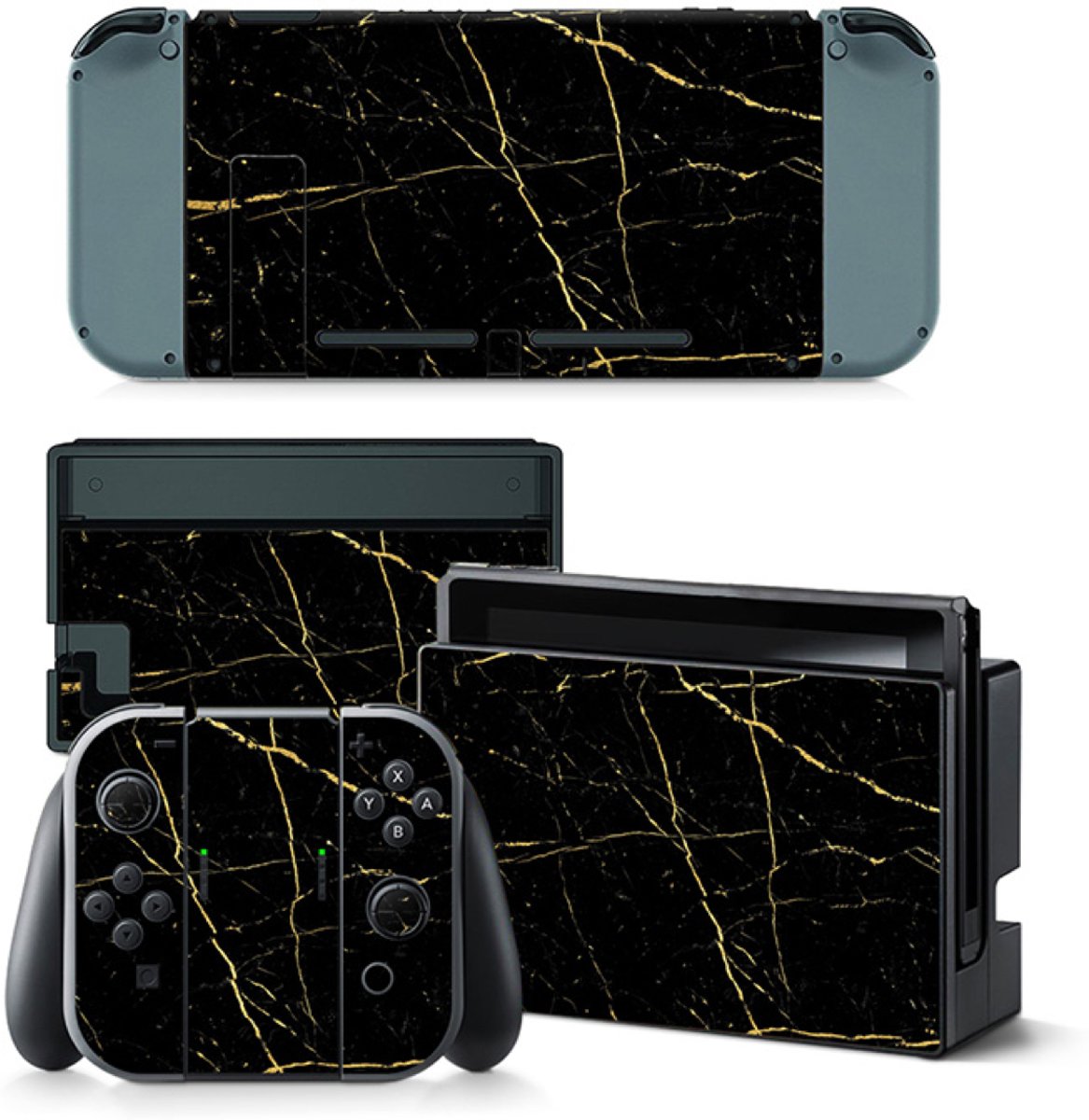 Marmer Goud - Nintendo Switch Skins Stickers