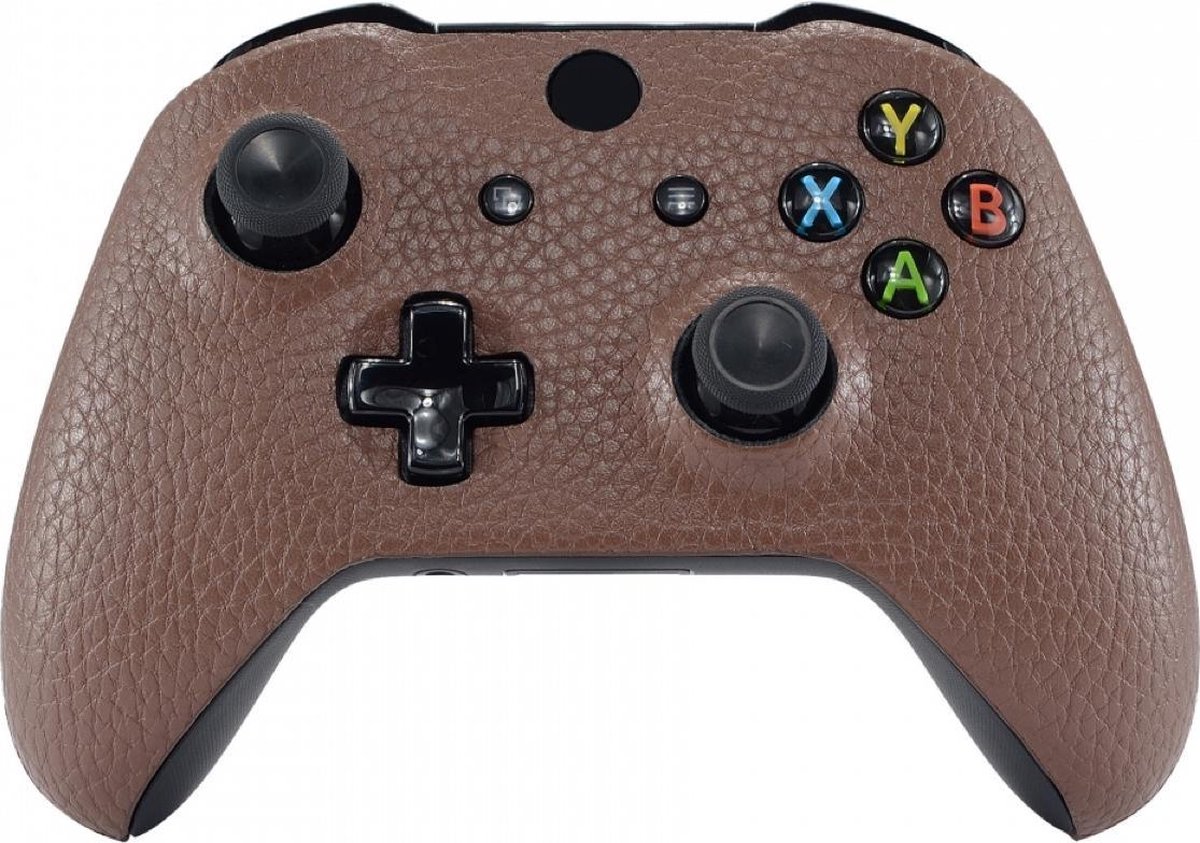 Xbox One S Draadloze Controller - Slangenleer Bruin Custom