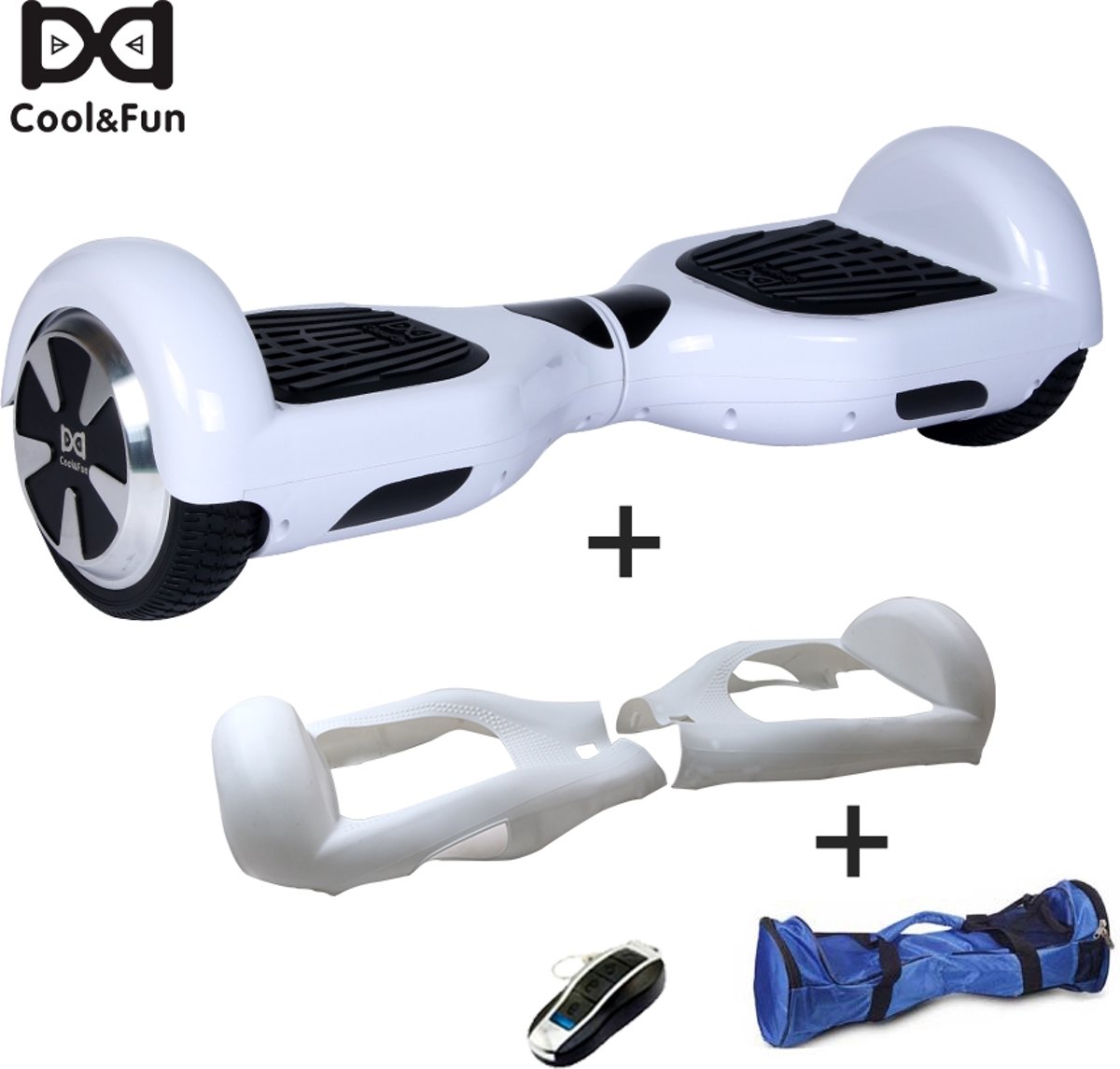 Hoverboard 6.5 Inch Wit + Wit beschermhoes + draagtas