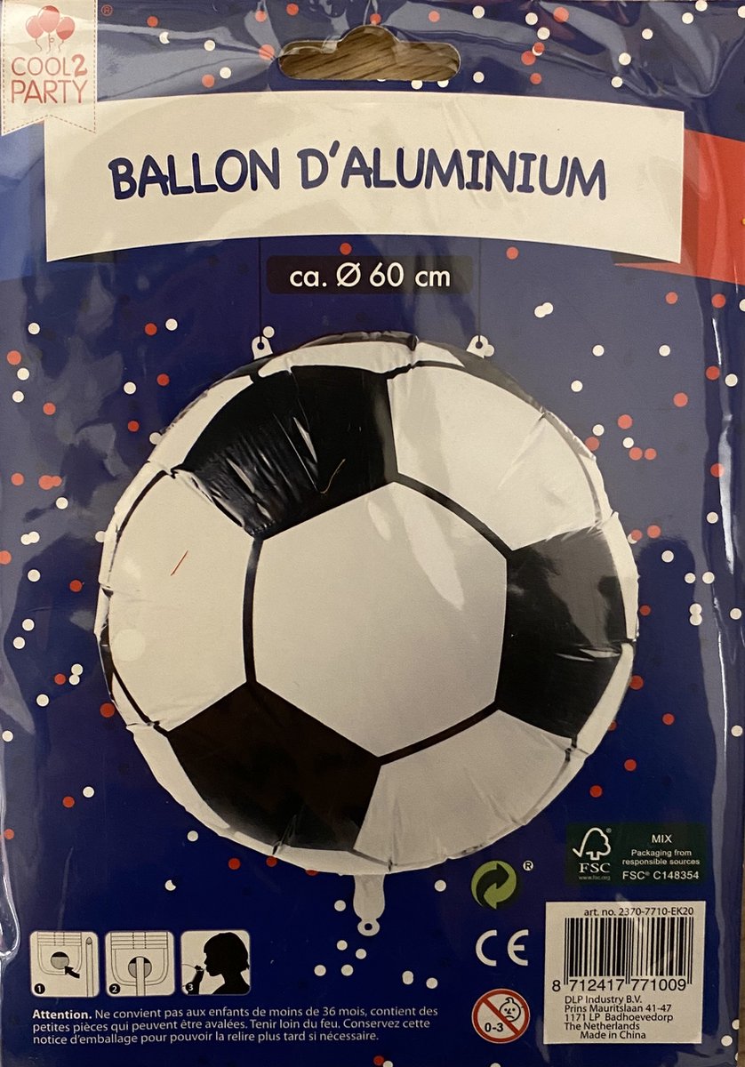 Cool2Party Folieballon Voetbal 60cm doorsnee