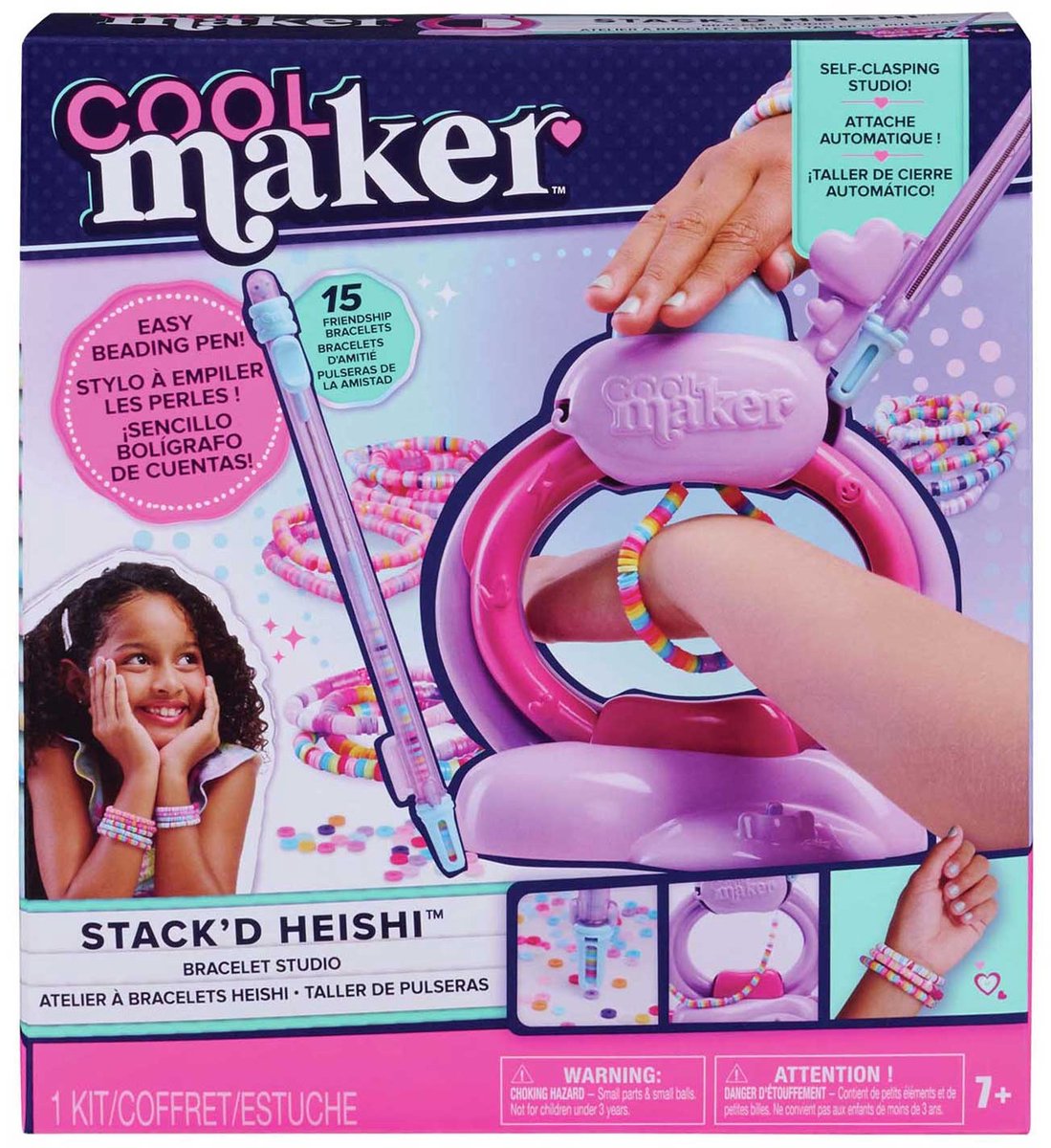  - Heishi-armbandstudio - Knutselpakket voor het maken van armbanden met eenvoudige kralenpen en meer dan 1200 kralen voor armbanden, maakt tot 15 armbanden