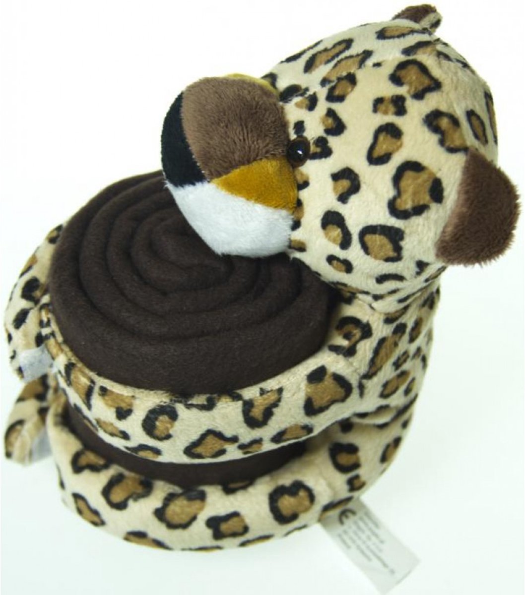 Pluche Tijger knuffel met fleecedeken het ideale kinder knuffel geschenk