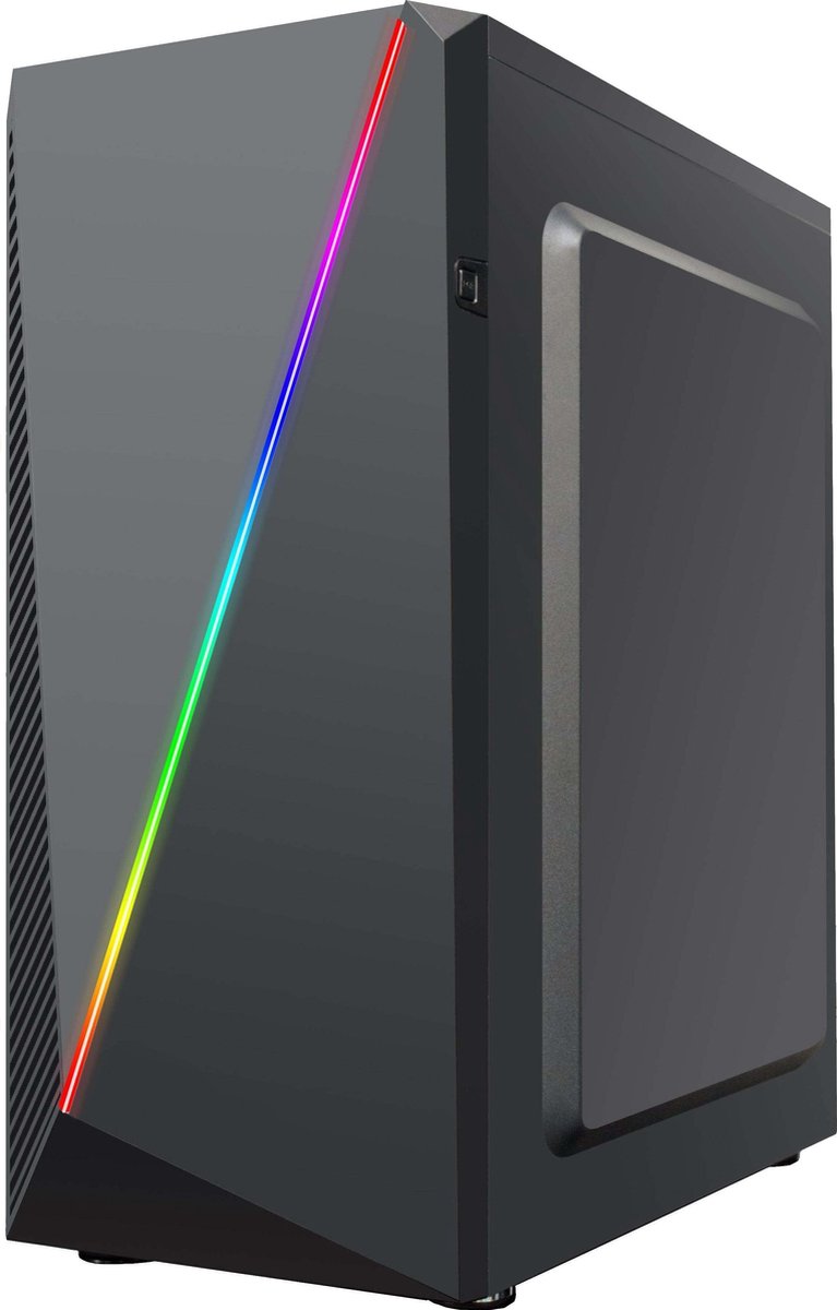 CoolBox Caja Gaming RGB DeepAbyss Toren Zwart, Transparant