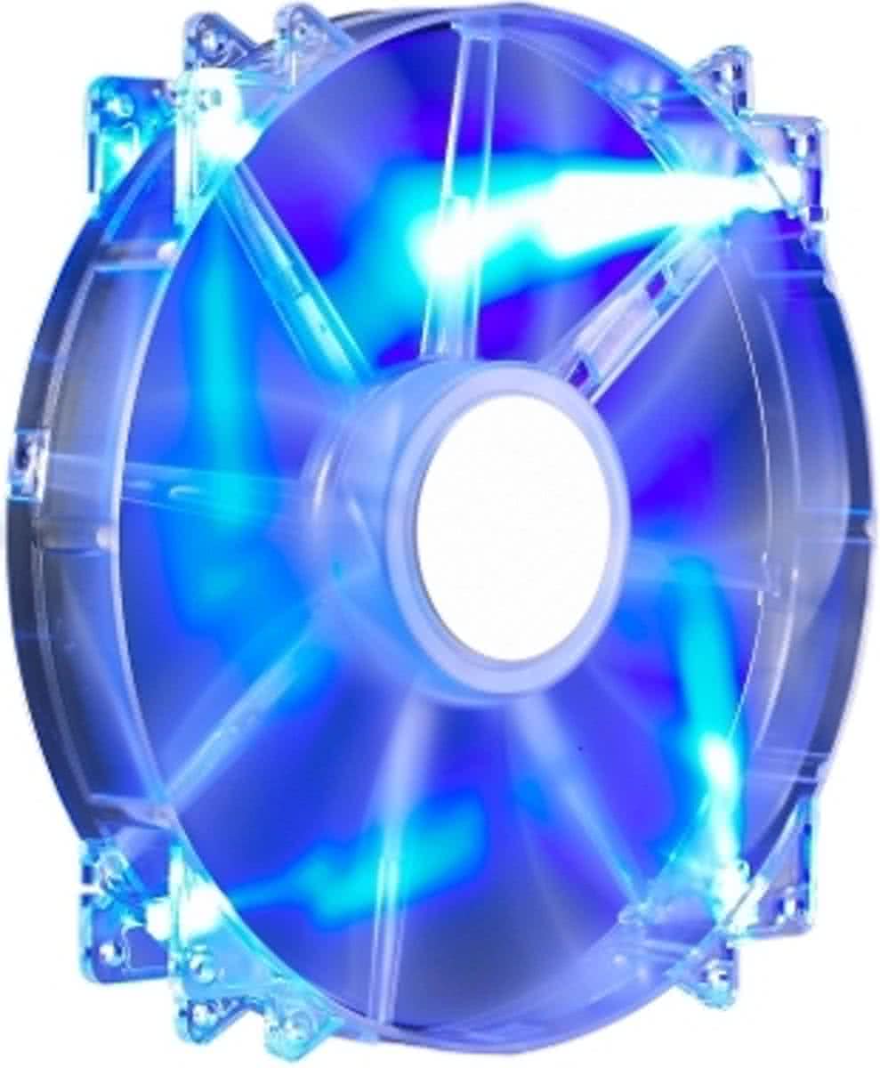 200x30mm,Sleeve,700rpm,Transprent Blue LED Silent Fan